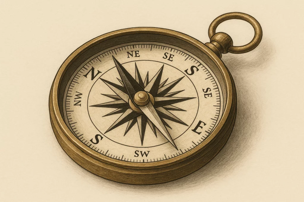 Boussole metaphore investissement PEA en Perte