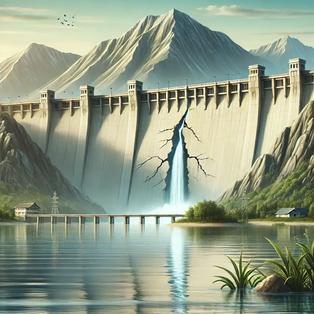 Investissement avec des frais cons&eacute;quents, comparaison avec un barrage d'eau